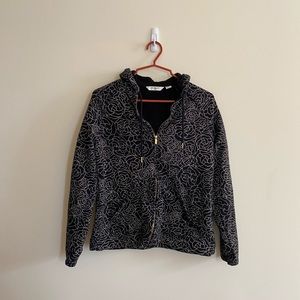 Gold Rose Zip Hoodie